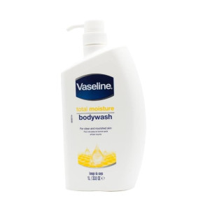 Vaseline Total Moisture Body Wash Pump Bottle for Healthy & Smooth Skin, 1L