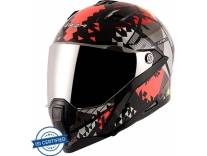 Deal Vega Storm Atomic Motorbike Helmet Black Red Rs. 713