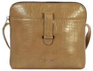 Deal Bagsy Malone Vegan Leather Crossbody Sling Bag Croco Camel Rs. 409
