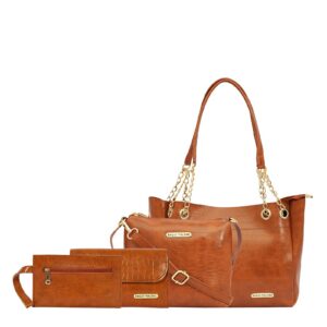 Vegan Leather Tote Bag Pack of 5 Croco Maroon Rs. 289
