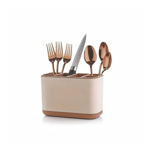 6-Compartment Multi-Purpose Kitchen Organizer with Detachable Toothbrush Storage Caddy
