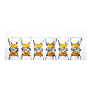 VILON Heavy Base Shot Glasses Set of 6 for Vodka & Tequila 50ML