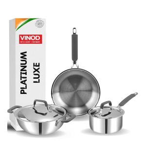Vinod Luxury Edition Triply Stainless Steel Cookware Set 5 Pc