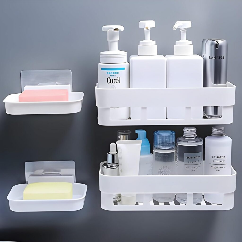 Bathroom Shelf for Wall with Towel Holder