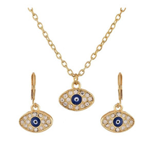 VOYLLA Dazzling Eyes Evil Eye Pendant Set For Women
