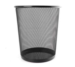 Deal VUNEXO Metal Mesh Dustbin Black Rs. 285