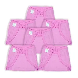 Washable Cotton Nappies (Pink, Large)