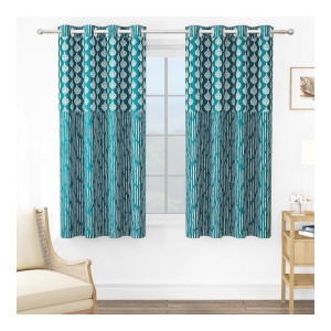 Damask Blue White Window Curtain at Rs151 | Amazon Deal