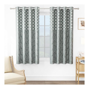 Damask Grey White Window Curtain at Rs153 | Amazon Deal