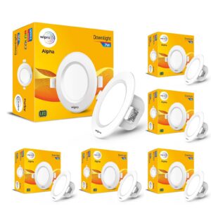 Wipro Alpha 7W Round Downlight Pack of 6 Rs. 480 Deal