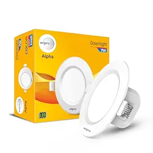 Deal Wipro Alpha 7W Round Downlight Neutral White Rs. 135