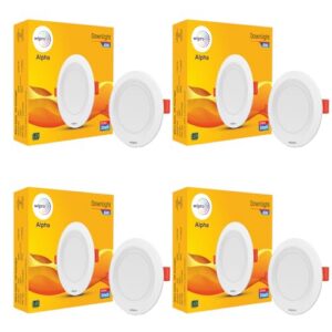 Deal Wipro 6W Alpha Downlight for Junction Box Pack of 4 Only Rs. 311