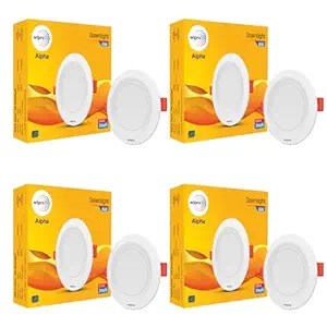 Deal Wipro 6W Alpha Downlight for Junction Box Pack of 4 Only Rs. 311