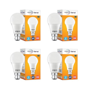 Wipro Garnet 10W LED Bulb (Cool Day White, B22 Base)