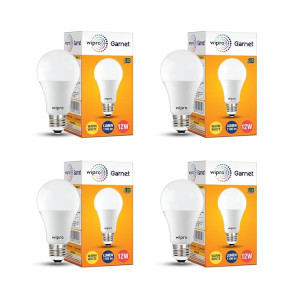 Wipro Garnet 12W LED Bulb with 4Kv Surge & 400V High Voltage Protection