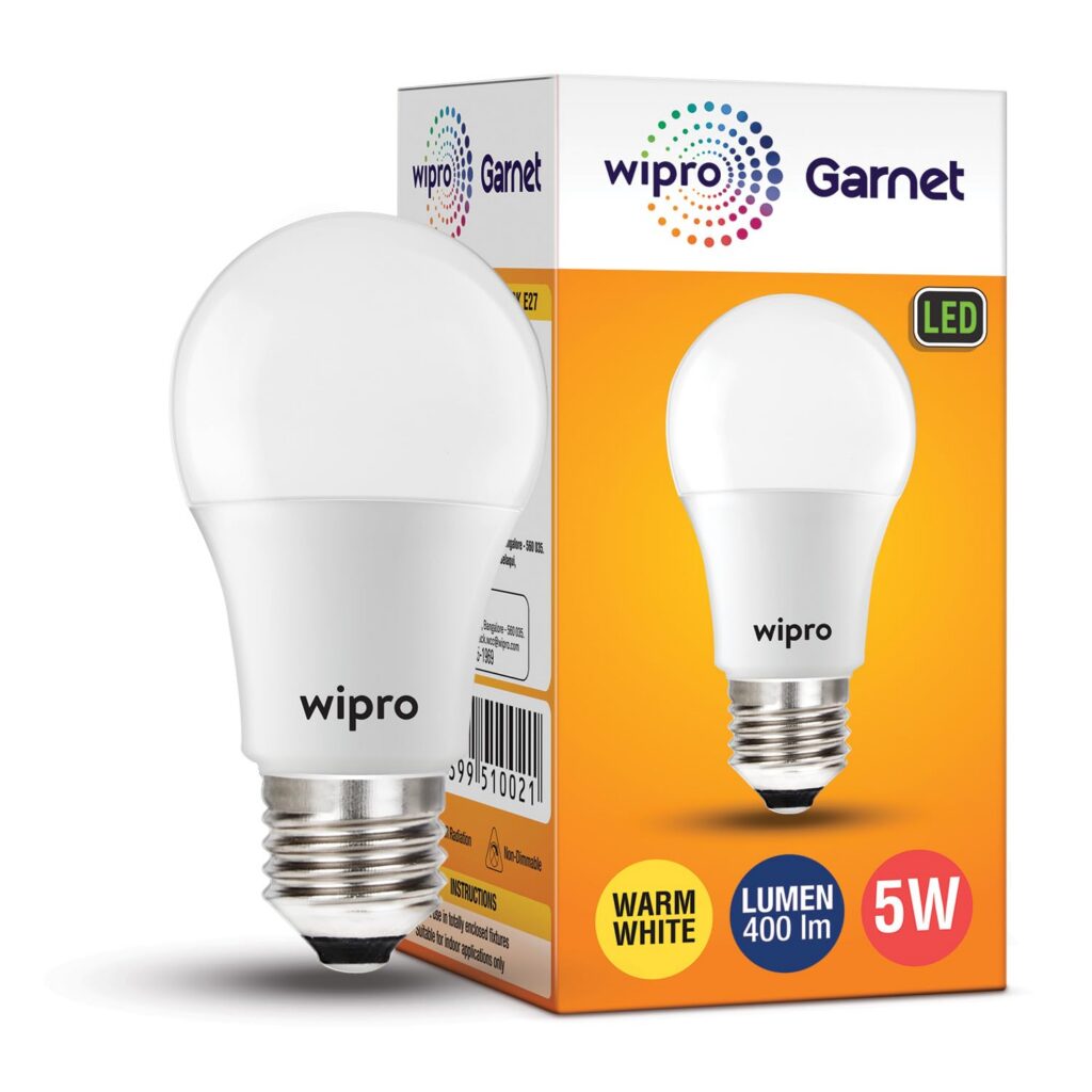 Wipro Garnet 5W LED Bulb Warm White Rs 68
