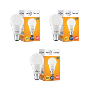 Wipro Garnet 5W LED Bulb Pack of 3 at Rs231 | Amazon Deal