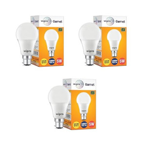 wipro Garnet 5W LED Bulb Warm White B22 Base