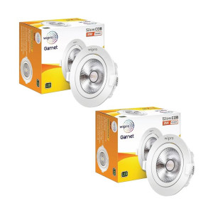 Wipro Garnet 3W Slim COB Downlight for False Ceiling with Adjustable Optics