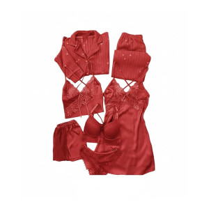7 Pcs Women Silk Nightwear Lingerie Set at Rs250 | Amazon Deal