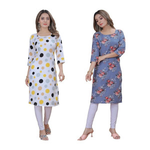 Women’s Multicolor Casual Crepe Kurta