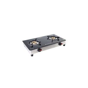 Wonderchef Black Glass 2 Burner Automatic Gas Stove