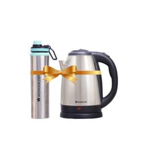 Wonderchef Electric Kettle with Stainless Steel Water Bottle (1.8L)