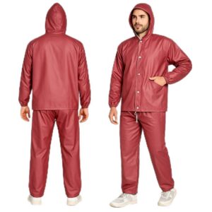 Deal Wood Raincoat Set with Adjustable Hood & Pants Rs. 299