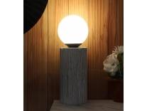 Wooden Table Lamp with Glass Shade Deal