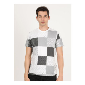 Wrangler Men Checked Cotton T-shirt