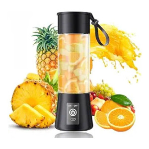 Xapiaxa Portable Juicer Blender 6-Blade USB Rechargeable Smoothie Maker with Built-In Bottle