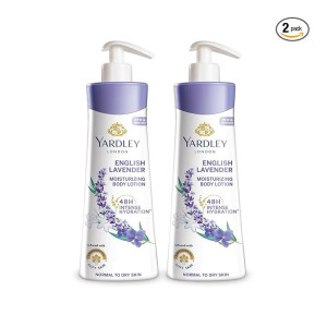 Yardley London English Lavender Moisturizing Body Lotion with Germ Shield (Pack of 2)