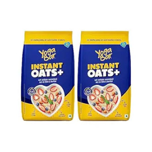 Yogabar Instant Oats 2 Kg Premium, Ready to Cook, Gluten Free, High Fibre, 100% Whole Grain