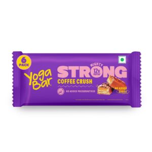 Yogabar Strong Coffee Crush Protein Bars (Pack of 6) 12g Protein Rs.299 @ Amazon