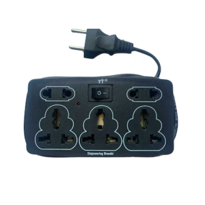 YTI 5-in-1 Black 6 AMP Power Strip