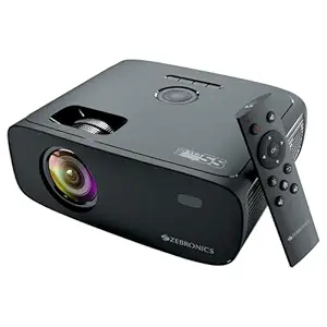 ZEBRONICS PIXAPLAY 55 Smart Projector 8000 Lumens 4K Support 150 Inch Screen Bluetooth HDMI WiFi