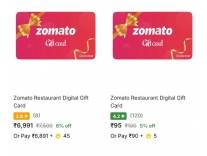 Zomato Gift Card Deal Upto 16% Off @ Flipkart