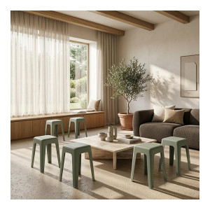 The Artment Livo Cushion Plastic Stool Set at Rs2499 | Amazon Deal