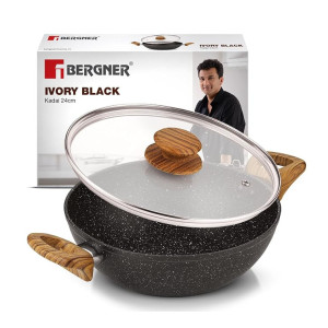 Bergner Ivory Black Granite Kadai at Rs999 | Amazon Deal