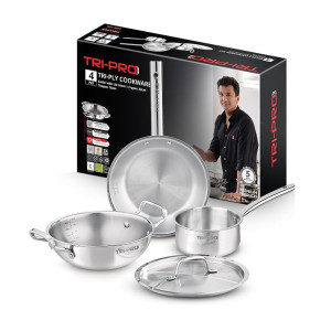 Bergner Tripro 4 Pc Cookware Set at Rs1348 | Amazon Deal