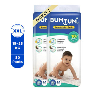 BUMTUM Superlock Diapers XXL 80Pcs at Rs736 | Flipkart Deal