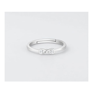 GIVA Silver Zircon Bow Ring at Rs357 | Amazon Deal