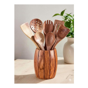 Neem Wood Cooking Spoons Set at Rs199 | Amazon Deal