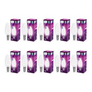 Philips 4W Frosted Candle E14 Bulb 10-Pack at Rs526 | Amazon Deal