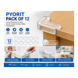 Pyorit Silicone Corner Protectors 12 Pack at Rs120 | Flipkart Deal