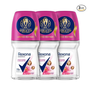 Rexona Lotus Flower Roll-On Pack of 3 at Rs274 | Amazon Deal