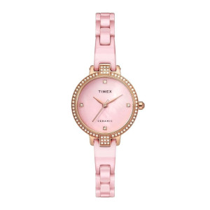 Timex Womens Pink Ceramic Watch at Rs2439 | Amazon Deal