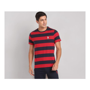 US Polo Assn Striped Lounge T-Shirt at Rs399 | Amazon Deal