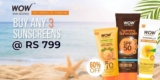 Special Offer: Buy Any 3 Sunscreens @ Rs 799 Only!