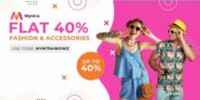 Get 40% Off on your First Purchase of Selected Fashion and Accessories on Myntra
